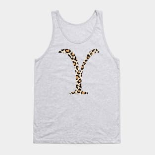 Upsilon Cheetah Letter Tank Top